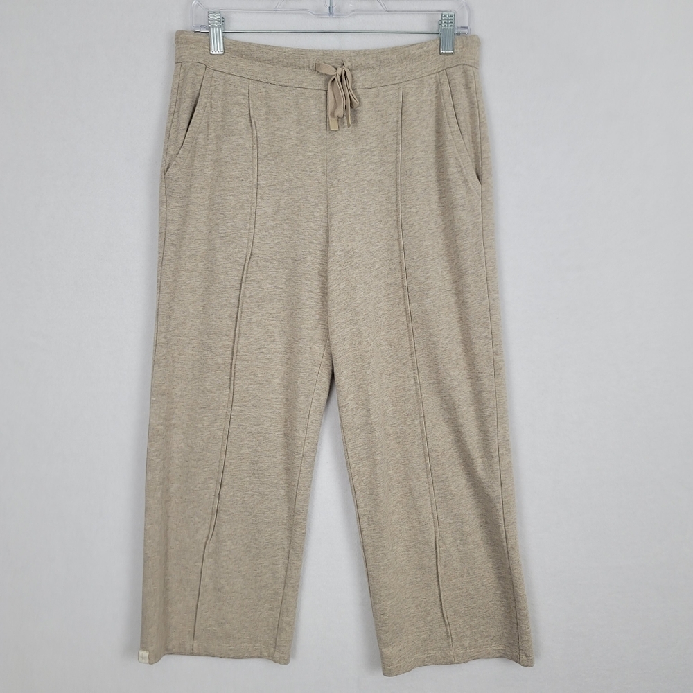 Barefoot Dreams Tan Ankle Cropped Pants